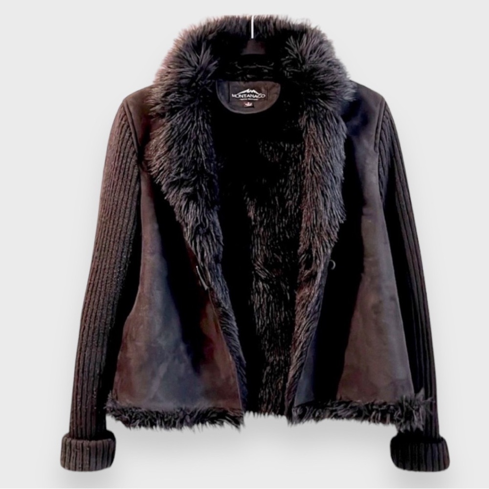 Montana Co Clothing Company | Faux Fur Suede Jacket | Small | Black | $30